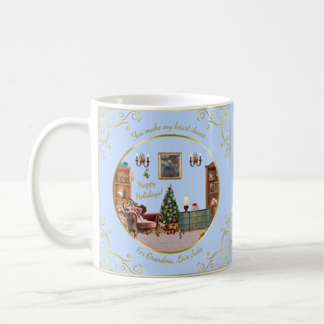 Ode to The Nutcracker Ballet Blue Customize Tile  Kaffeetasse (Links)