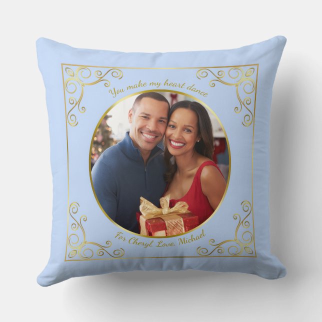 Ode to The Nutcracker Photo Blue Throw Pillow Kissen (Rückseite)