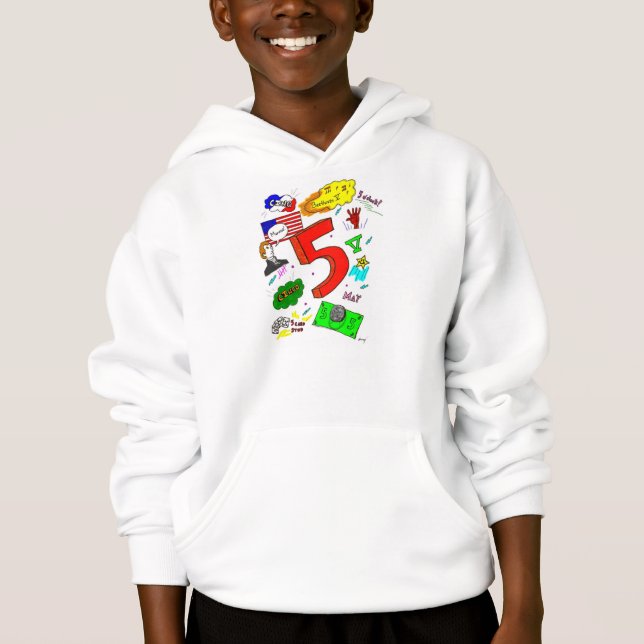 Ode zu fünf kids Hooded Sweatshirt (Vorderseite)