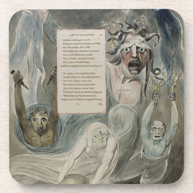 Ode zum Missgeschick, "von den Gedichten von Getränkeuntersetzer (Vorderseite)