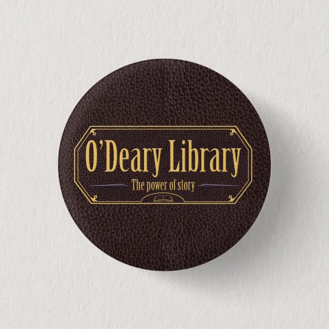 O'Deary Bibliotheks-Knopf Button (Vorderseite)