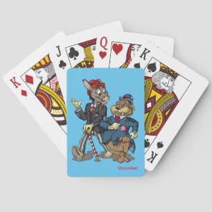 Odee & Willard Cartoon Spielkarten   Qwiznibet