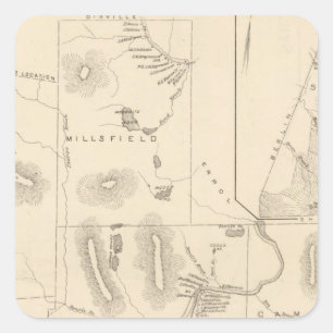 Odell, Millsfield, Dummer, Cambridge Quadratischer Aufkleber