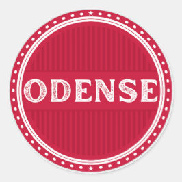Odense City Pride Emblem – Dänische Identität Runder Aufkleber
