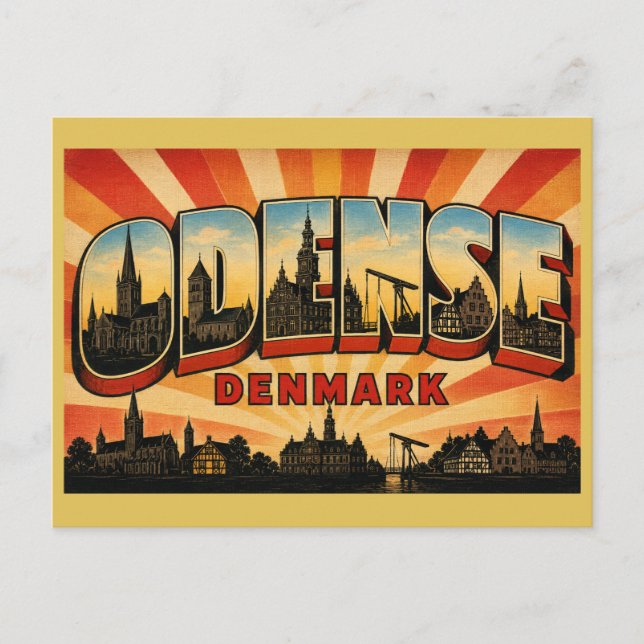 Odense Dänemark Literarisch Postkarte (Vorderseite)