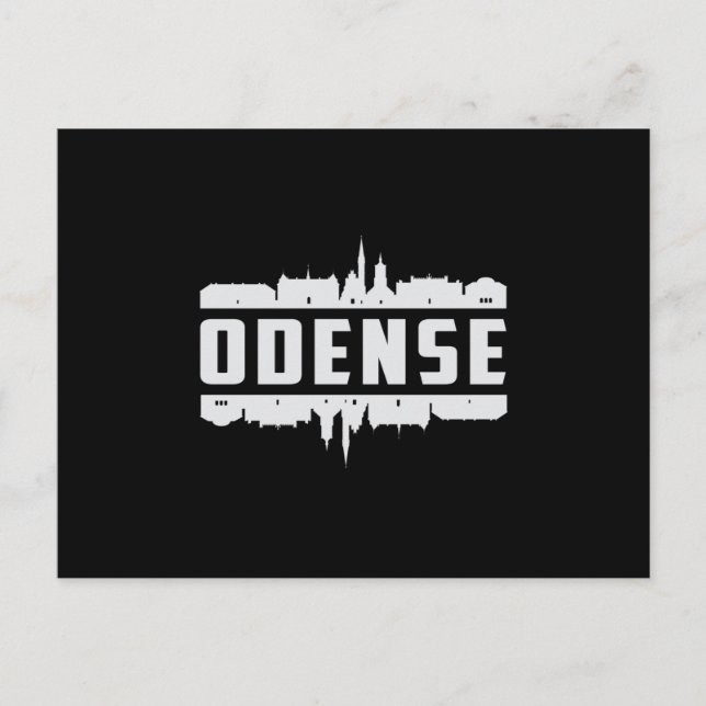 Odense Denmark City Skyline Cityscape Funny Gift Postkarte (Vorderseite)