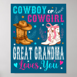 Oder Cowboy Cowgirl Urgroßmutter liebt Poster