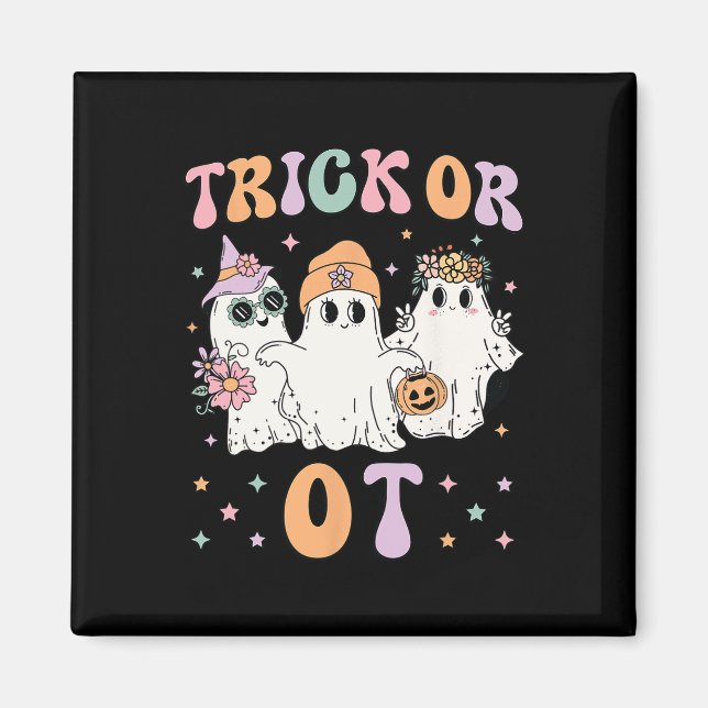Oder ein Arbeitstherapeut Halloween Gho Magnet (Vorne)