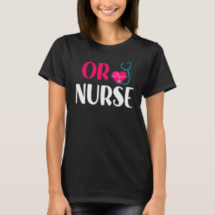 Oder Krankenschwester Rn Stethoskop Herz Pflege Kr T-Shirt