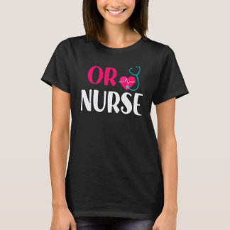 Oder Krankenschwester Rn Stethoskop Herz Pflege Kr T-Shirt