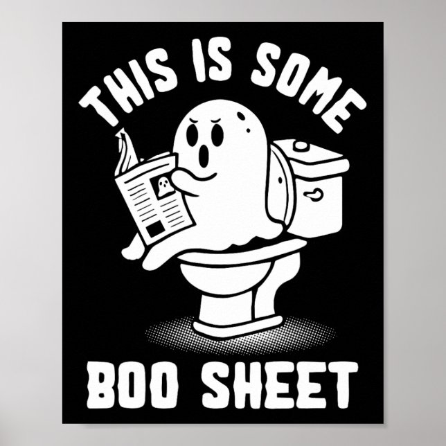 Oder Leckerei Spooky Ghost, das ist ein Boo-Sheet  Poster (Vorne)