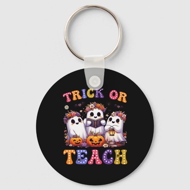 Oder lehrt Halloween Ghost Pumpkin Spooky Teacher  Schlüsselanhänger (Vorderseite)
