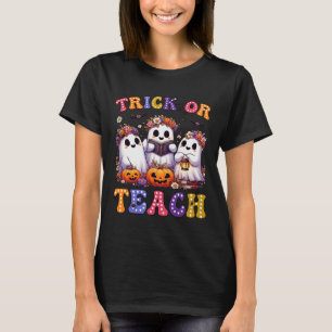 Oder lehrt Halloween Ghost Pumpkin Spooky Teacher T-Shirt
