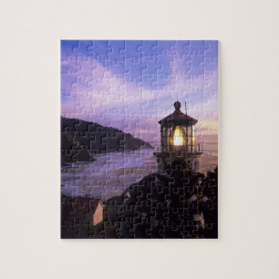 ODER, Oregon-Küste, Heceta Head Leuchtturm, auf Puzzle