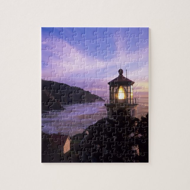 ODER, Oregon-Küste, Heceta Head Leuchtturm, auf Puzzle (Vertikal)
