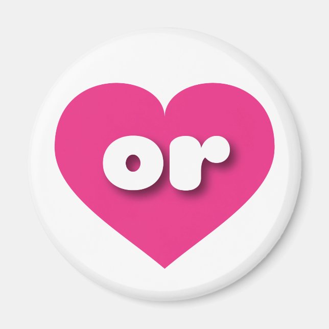 oder rosafarbenes Herz - I Liebe oder Magnet (Vorne)