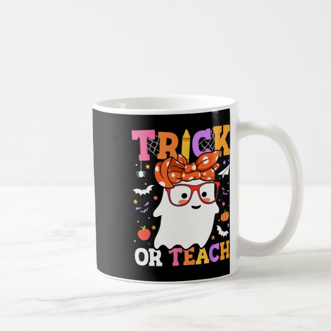 Oder unterrichten Lehrer glücklich Halloween-Geist Kaffeetasse (Rechts)