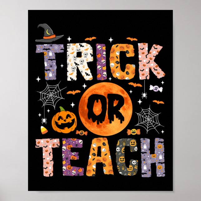 Oder unterrichtet lustige Lehrer Halloween Ghost Poster (Vorne)