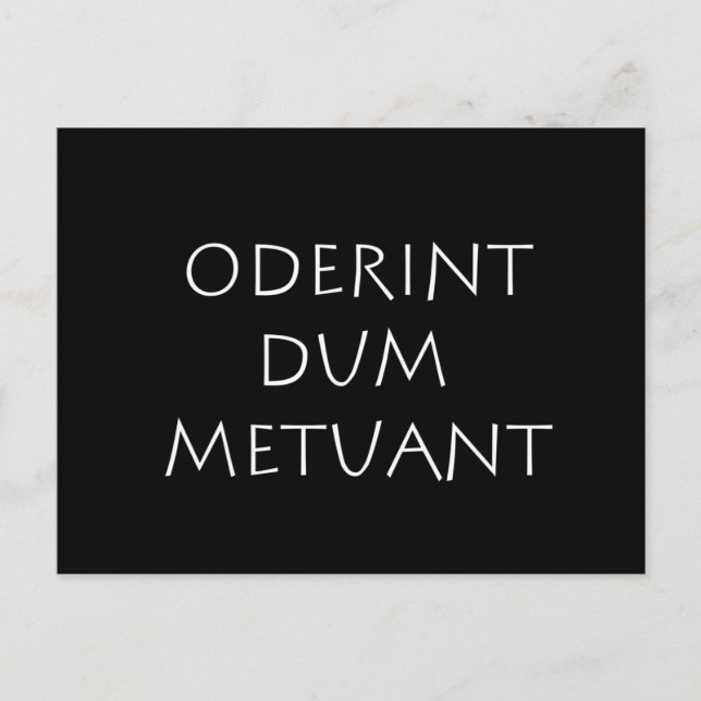 Oderint dum metuant postkarte (Vorderseite)