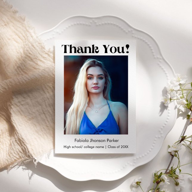 %odern Script Abschluss Dankeschön-Nachricht Dankeskarte (Von Creator hochgeladen)