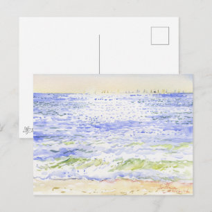 Odesa Morgens Meer Aquarell mit Segelbooten Postkarte