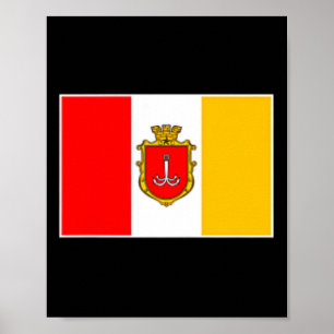 Odesa Odessa Stadtflagge Ukraine Schwarzes Meer Poster