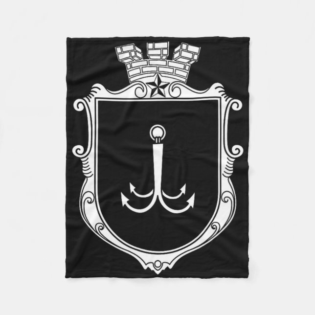 Odesa Odessa Wappen Ukraine Flagge Ukr  Fleecedecke (Vorderseite)