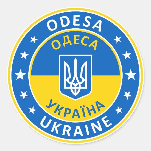 Odesa Ukraine Runder Aufkleber (Vorderseite)