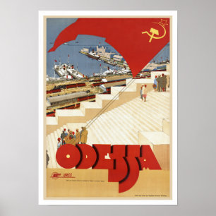 Odessa, Odesa, Ukraine - Vintage Reise-Kunst Poster