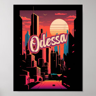 Odessa Retro Ukraine Vintage Odessit Reisender Tr Poster