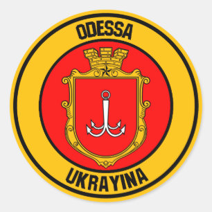 Odessa Round Emblem Runder Aufkleber