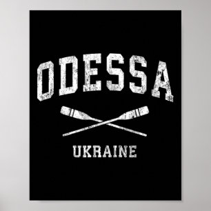 Odessa Ukraine Vintage nautische Paddel Sports Rud Poster