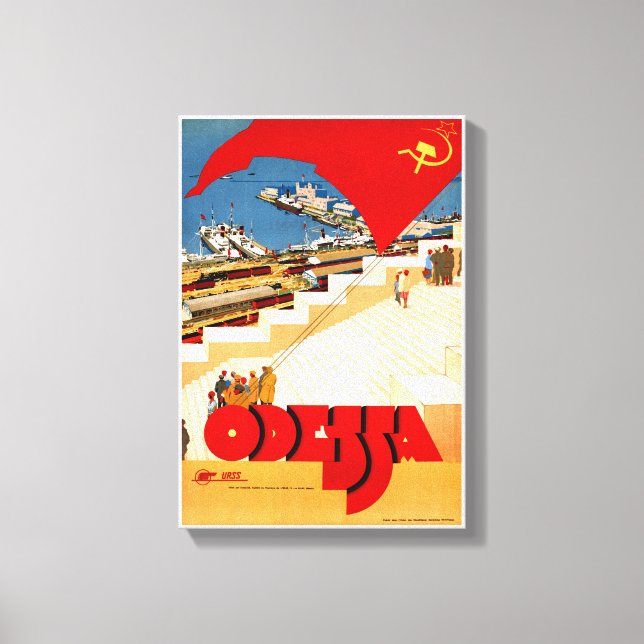 Odessa Vintage Travel Poster der Sowjetunion - Wie Leinwanddruck (Vorderseite)