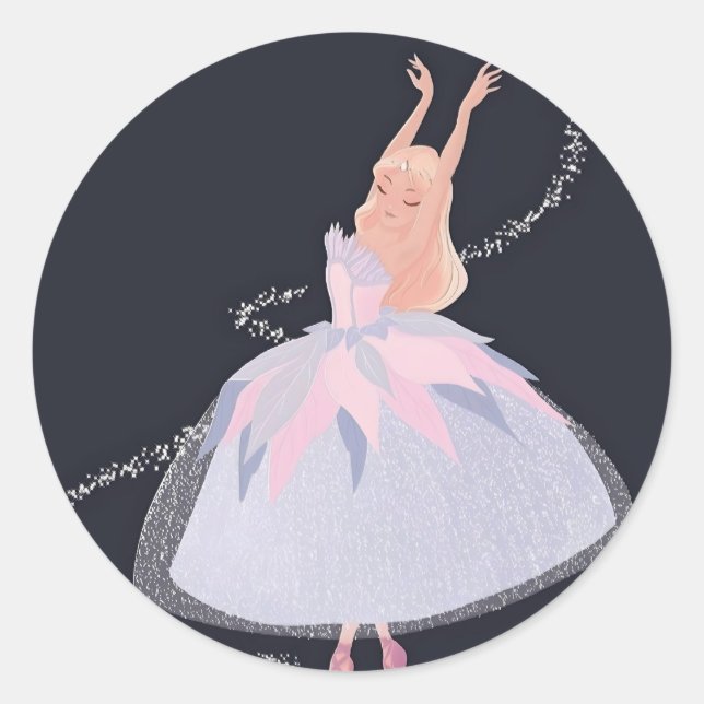 Odette Barbie Schwanensee  Runder Aufkleber (Vorderseite)