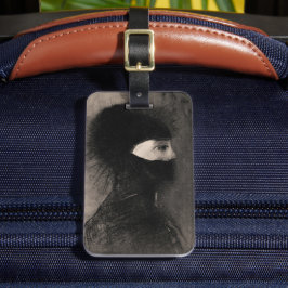 Odilon Redon Armor. Dunkle Frau sieht sich der Kun Gepäckanhänger