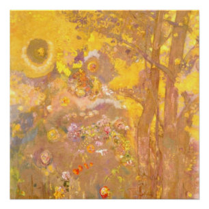 Odilon Redon - Baum auf gelbem Hintergrund Poster
