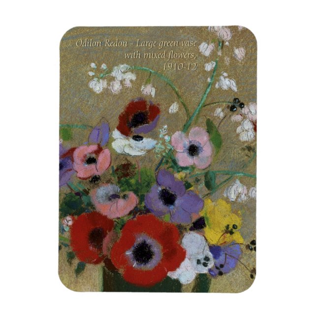Odilon Redon Blume CC0551 Kühlschrank Art Collecti Magnet (Vertikal)
