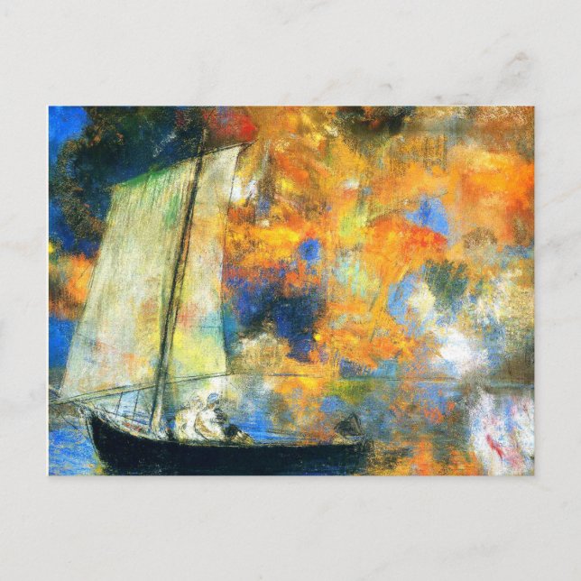 Odilon Redon - Blume Wolken Postkarte (Vorderseite)