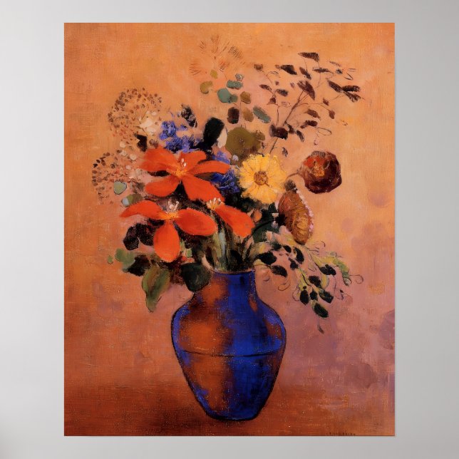 Odilon Redon - Blumenstrauß Poster (Vorne)