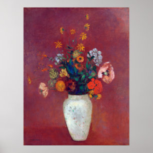 Odilon Redon Bouquet in einer chinesischen Vase Poster
