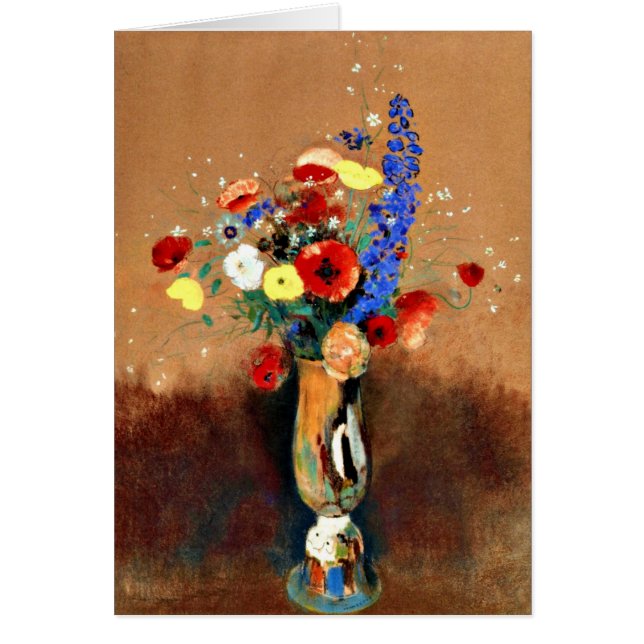 Odilon Redon - Bouquet von Wildblumen in Vase (Vorne)
