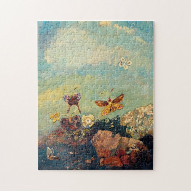 Odilon Redon Butterfys Vintage Symbolismus Kunst Puzzle (Vertikal)