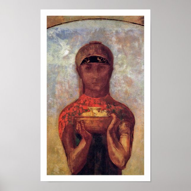 Odilon Redon - Chalice of Mystery - Spirituelle Ku Poster (Vorne)