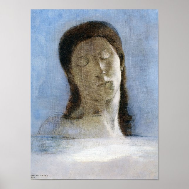 Odilon Redon, closed eyes 1890  Poster (Vorne)