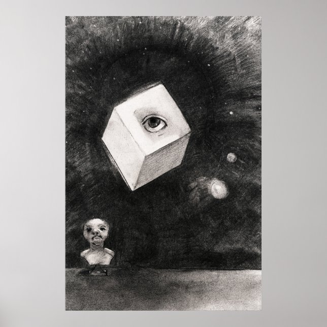 Odilon Redon, Der Würfel, 1880  Poster (Vorne)