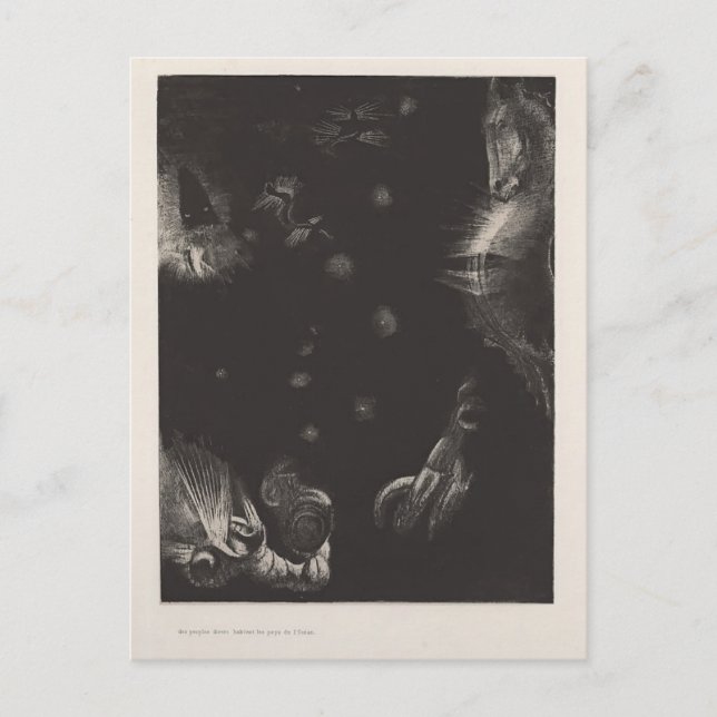 Odilon Redon-Einwohner von Ländern des Ozeans Postkarte (Vorderseite)