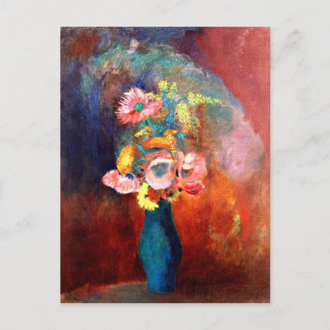 Odilon Redon - Ethereal Vase der Blume Postkarte (Vorderseite)
