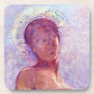 Odilon Redon, geschlossene Augen 1889 Getränkeuntersetzer