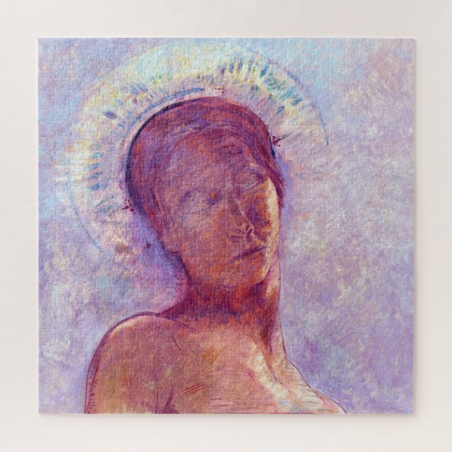 Odilon Redon, geschlossene Augen 1889 Puzzle (Vertikal)