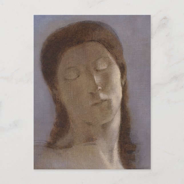 Odilon Redon - Geschlossene Augen, 1890 CC0279 Pos Postkarte (Vorderseite)
